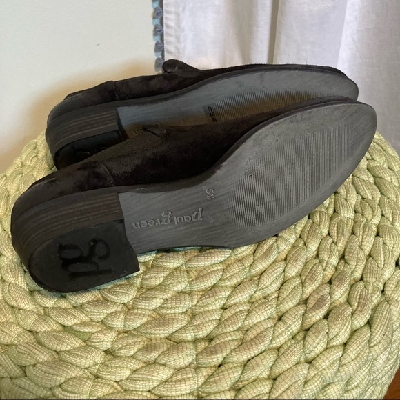 Paul Green Black Oiled Suede Chelsea Slip On Low Ankle Flat Booties - Picture 7 of 8